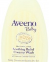 Aveeno Baby Soothing Relief Creamy Wash, Fragrance Free, 8 Ounce  (Pack of 2)