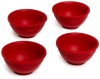 Le Creuset Silicone 1/4-Cup Pinch Bowls, Set of 4, Cherry