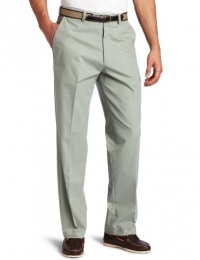 Haggar Men's Classic Belted Poplin Plain Front Pant