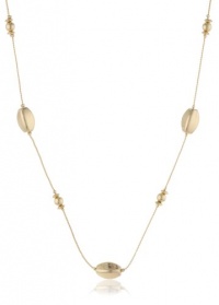 Kenneth Cole New York Shiny Metals Shiny Gold Geometric Bead Long Illusion Necklace, 48