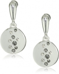 Kenneth Cole New York Modern Ombre Shiny Silver Circle Drop Earrings