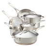 Constructed of strong, longlasting stainless steel, this versatile assortment of pots and pans from Anolon offers a plethora of shapes and sizes designed for a lifetime's worth of cooking tasks.