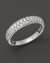 Pavé-set diamond band in 14K. white gold.