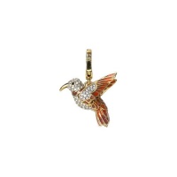 Juicy Couture - Brown Hummingbird - Gold Plated Charm