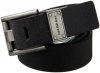 Calvin Klein Men's Vintage Leather 4-In-1 Reversible Belt,Black,32