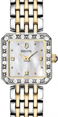 Bulova Women's 98R132 Mother of Pearl Dial 20 Diamonds Case Bracelet Watch