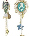 Betsey Johnson Sea Excursion Mermaid and Fish Mismatch Earrings