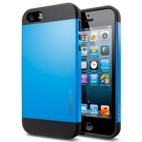 SPIGEN SGP SGP10099 Slim Armor Color Case for iPhone 5 - 1 Pack - Retail Packaging - Dodger Blue