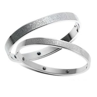 Titanium Stainless Steel Bracelet Bangle for Men with Engraved Cross and Lord's Prayer Oval Shape