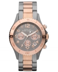 A striking chronograph watch from Marc by Marc Jacobs with complementary hues.