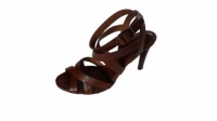 Burberry Cross Strap Ossory Sandals Dark Tan 38, 8