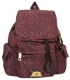 Juicy Couture Trinity Rucks Nylon Backpack, Red Snake