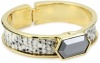 KARA by Kara Ross Classic Narrow Hexagon Cuff Bracelet, Ring Lizard and Hematite