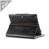 Acase Genuine Hand Made Leather Flip Book Jacket/folio for Apple iPad 2 2nd Generation - 16GB, 32GB, 64GB, WiFi and WiFi +3G (Black)