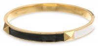 Kate Spade New York Locked In Mini Turnlock Black, White, Multi-Colored Bangle Bracelet