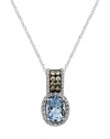 Effy Jewlery Aquamarine and Diamond Pendant in 14k Gold, 1.48 TCW