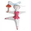 Decorate your holiday tree with these whimsical porcelain circus ornaments, a collection of characters painted in vivid colors.