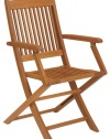 Strathwood Basics Folding Hardwood Armchair, Set of 2