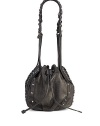 Cone studs and lace-up details update this classic bucket bag, with a drawstring closure and wrapped leather straps.Wrapped leather & buckled shoulder straps, 14 drop Drawstring closure One inside zip pocket Three inside open pockets Fully lined 10W X 13½H X 5D Imported