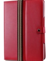 Acase Faux Leather Flip Book Jacket for Apple iPad (Red)