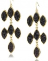 KARA by Kara Ross Drusy Chandelier Marquis Earrings, Black