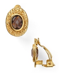 Bold and classic, Lauren Ralph Lauren clip on earrings are an elegant, season-less staple, framed in textured gold-plated settings.