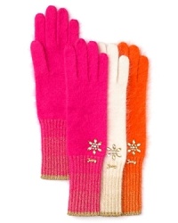 Juicy Couture's angora-blend gloves keep you cozy-chic throughout the season with metallic accents and a punchy color palette.