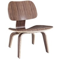 LexMod Fathom Plywood Lounge Chair in Walnut