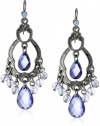 1928 Jewelry Harvest Blueberry Hues Chandelier Earrings