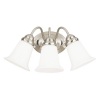 Westinghouse Lighting 6649700 Three-Light Interior Wall Fixture, Brushed Nickel Finish with White Opal Glass