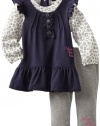 Calvin Klein Baby-girls Infant Denim Tunic with Leggings, Assorted, 24 Months