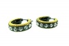 Designer Inspired Black and Gold Hoops with CZ's