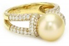 TARA Pearls Gold with Diamond South Sea 10x11mm Pearl Ring, Size 7