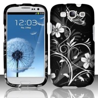 Cell Phone Case for AT&T,T-Mobile,Sprint,Verizon Samsung I9300 Galaxy S 3 - White Flowers