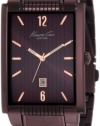 Kenneth Cole New York Men's KC9046 Classic Analog Brown Ion-Plating Rectangle Watch