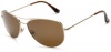 Kate Spade Women's Ally Polarized Aviator Sunglasses,Gold Frame/Brown Lens,one size