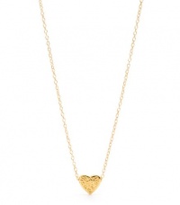 Gorjana Hammered Heart Bead Necklace Gold