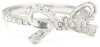 Kate Spade New York Skinny Mini Clear Silver-Tone Pave Bow Ring, Size 7