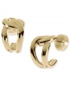 Michael Kors Earrings, Gold-Tone Knot Hoop Earrings