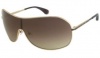 Marc by Marc Jacobs Womens MMJ 277/S MMJ277S SHIELD Sunglasses,Gold Frame/Brown Gradient Lens,One Size