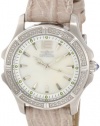 Invicta Women's 11782 Wildflower Mother-Of-Pearl Dial Silver Tone Leather Watch Set