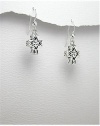 Cross Earrings In 92.5 Sterling Silver