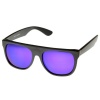 Retro Intense Bright Revo Mirror Lens Super Flat Top Wayfarers Sunglasses