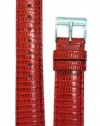 Ladies' Genuine Lizard Watchband Red 18mm Watch Band