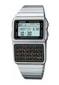 Casio #DBC610A-1A Men's Vintage Stainless Steel Band 50 Telememo Calculator Watch