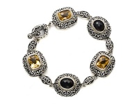 Citrine and Smoky Quartz Sterling Silver Bracelet by Effy Collection