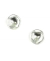 Round trip: Classic stud earrings take on a different dimension in this flat, circular style from Jones New York. Clip on setting crafted in silver tone mixed metal. Approximate diameter: 1-1/5 inches.