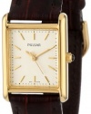 Pulsar Women's PTC386 Gold-Tone Brown Leather Strap Watch