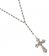 G by GUESS Hematite Rosary Necklace, HEMATITE