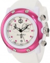 Glam Rock Women's GD1104 Miami Beach Chronograph White Mother-Of-Pearl Dial White Silicone Watch